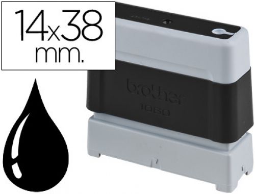 Carimbo automatico brother 14 mm x 38 mm preto , Brother , 28568 , 4977766673143